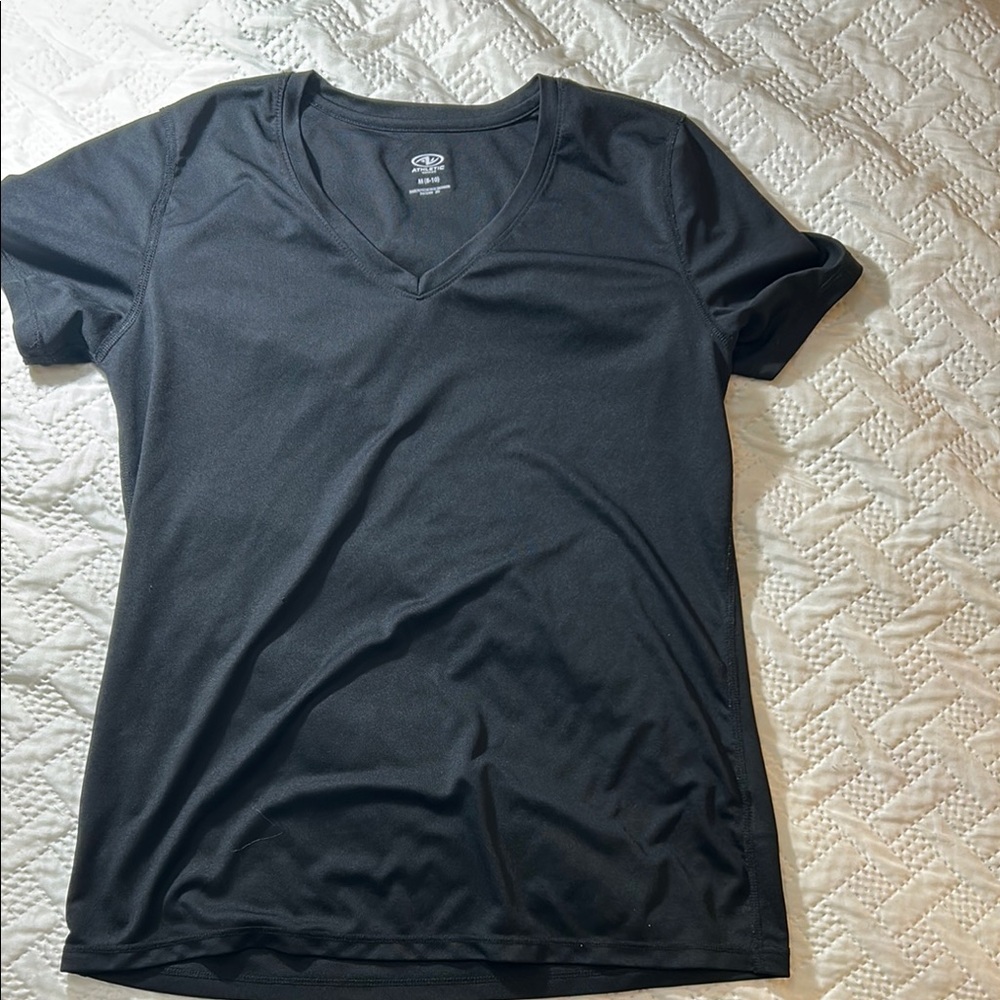 Logo Athletic Black Fitted Short Sleeve T-Shirt